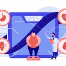 Obesity Health Problem Concept Vector Illustration.